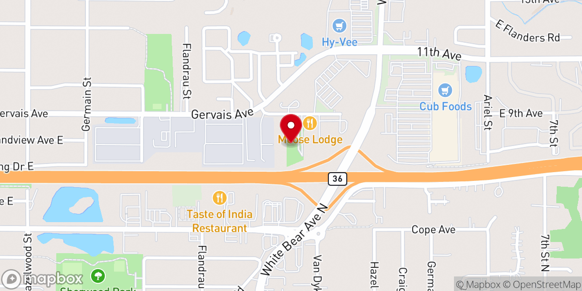 Map showing location of Hosanna Karen Baptist Church. MN