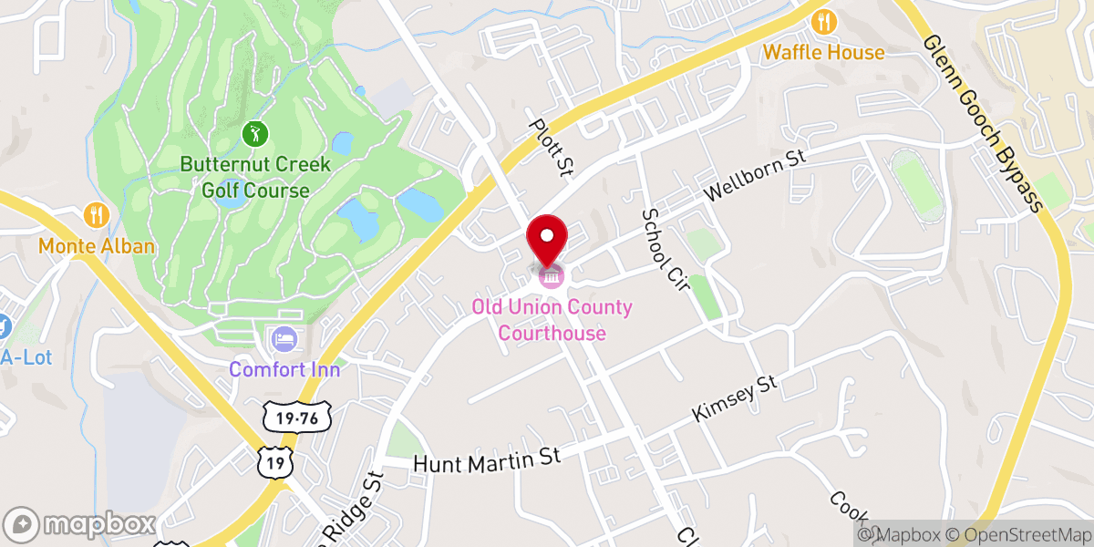 Map showing location of Union County Historical Society