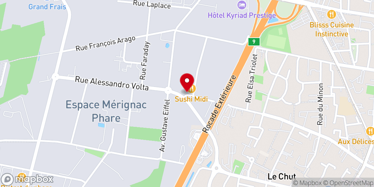 Map showing location of AD Logos Bordeaux