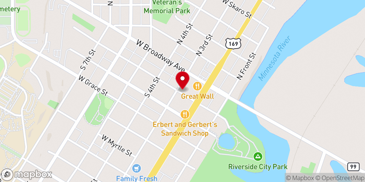 Map showing location of Patrick's on Third