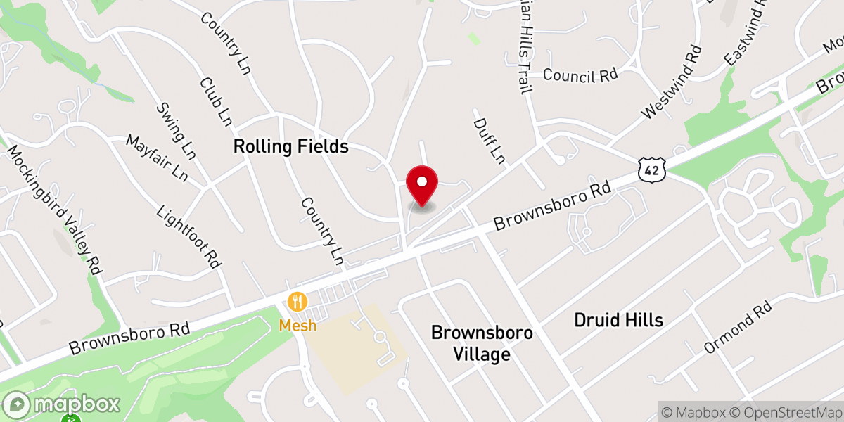 Map showing location of Second Presbyterian Church