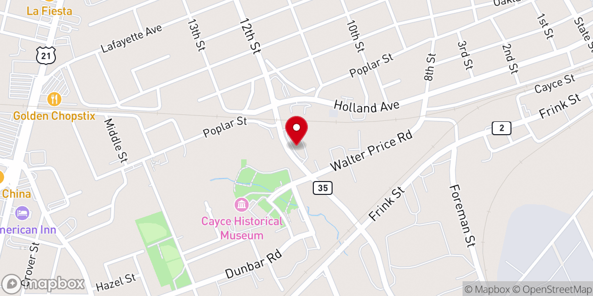 Map showing location of Calvary Chapel