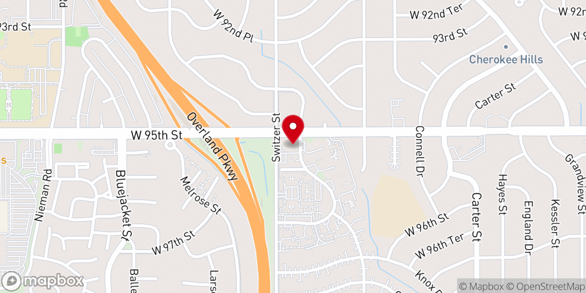 Map showing location of Mt. Olive Lutheran Church