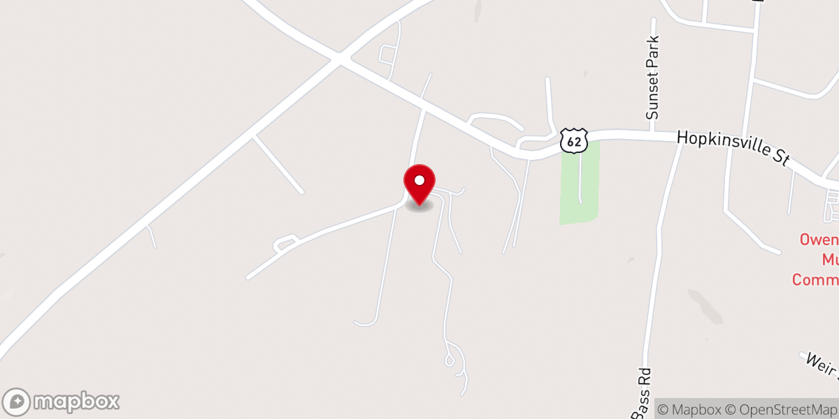 Map showing location of Victory Baptist Church