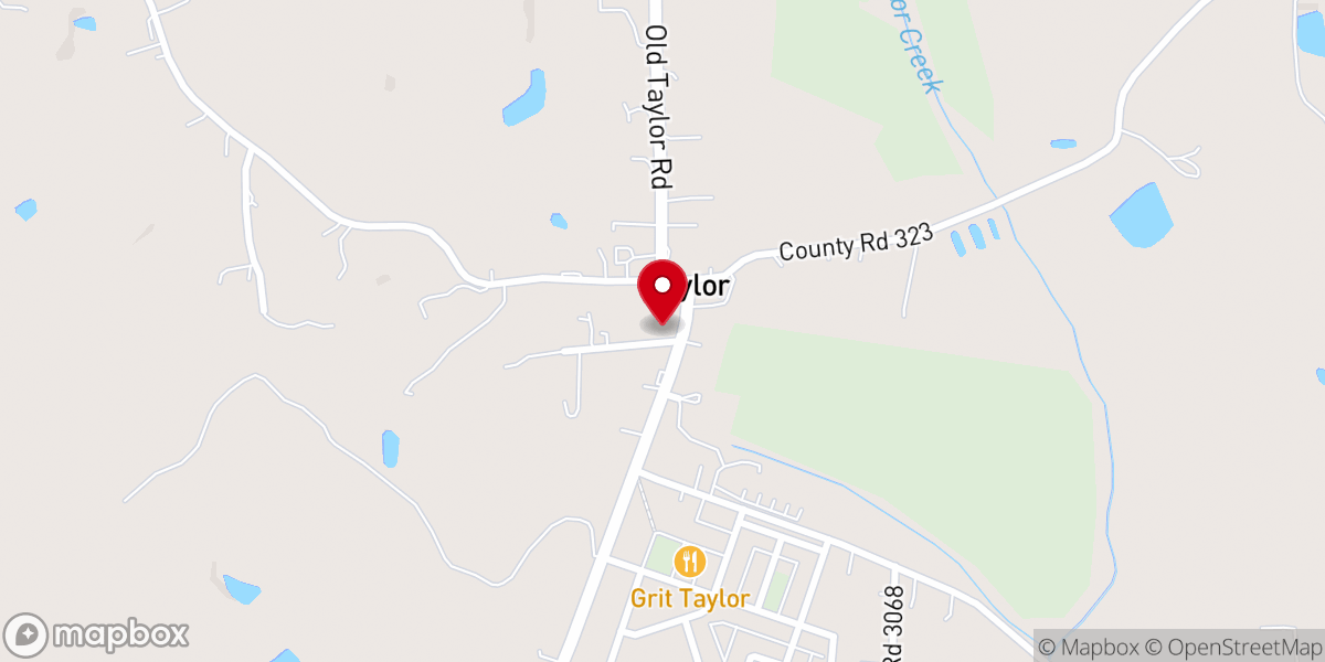 Map showing location of Taylor Methodist Church