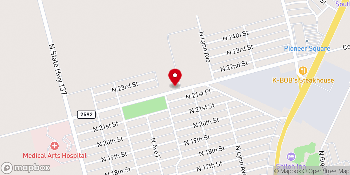 Map showing location of Calvary United Pentecostal Church