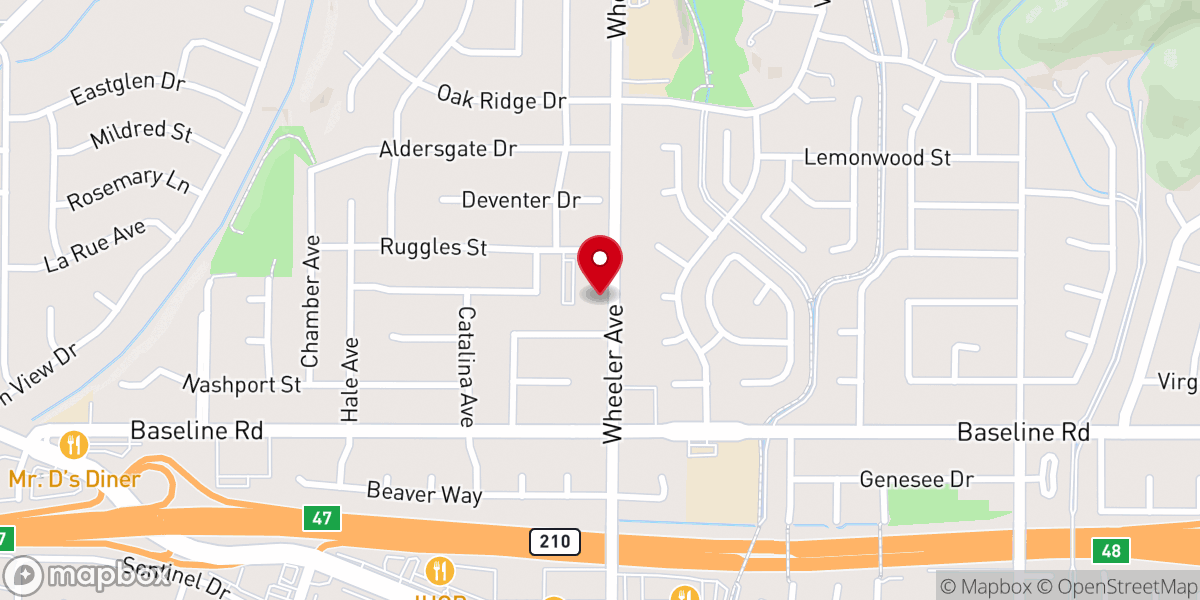 Map showing location of St John's Episcopal Church