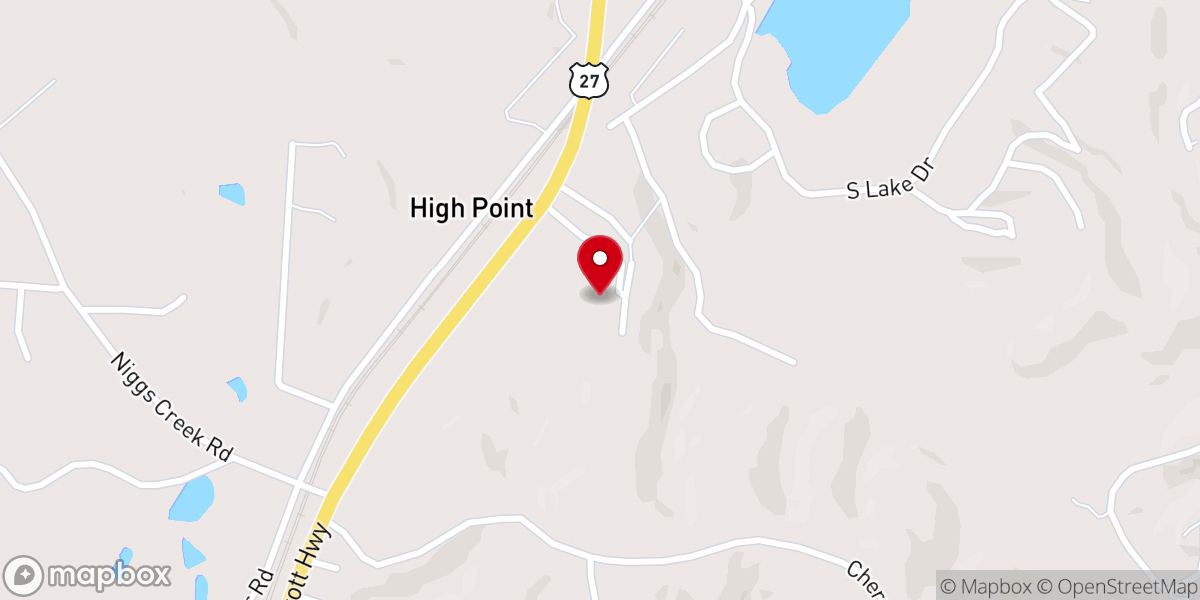 Map showing location of Landmark Baptist Church