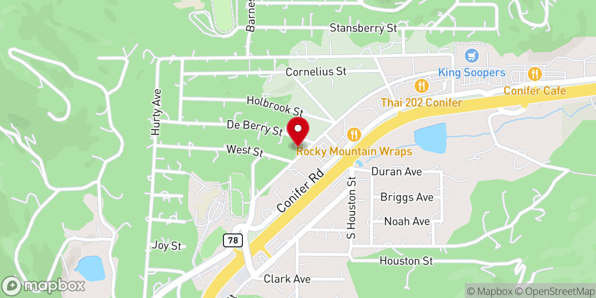 Map showing location of Mountain Revival Church