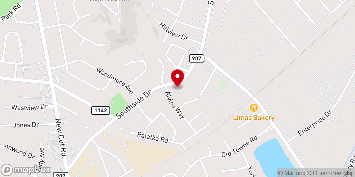 Map showing location of Saint Mark Church