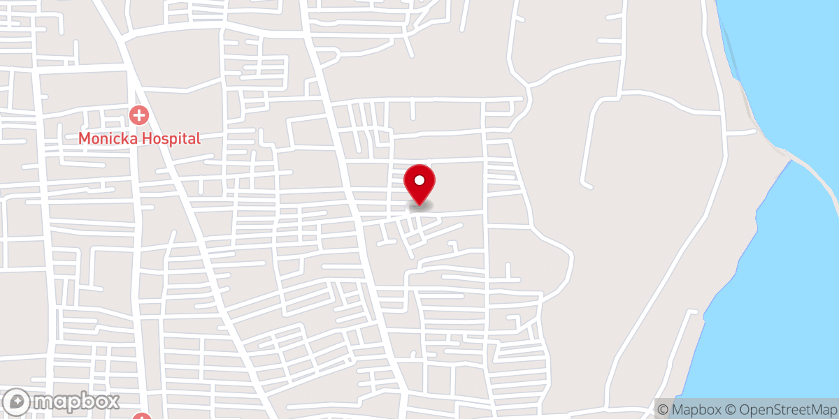 Map showing location of Full Gospel Penticostel Church