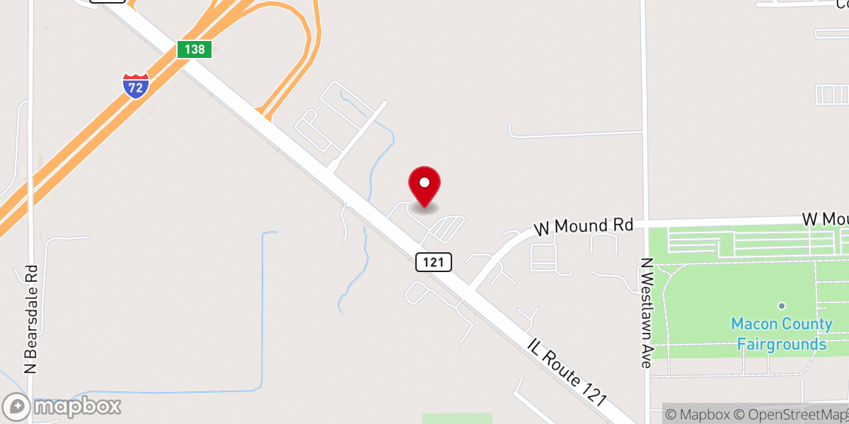 Map showing location of New Beginnings Church of God