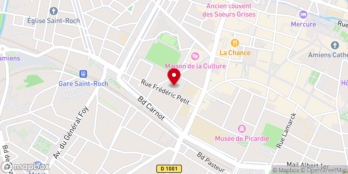Map showing location of Le couvent du Saint-Esprit d'Amiens