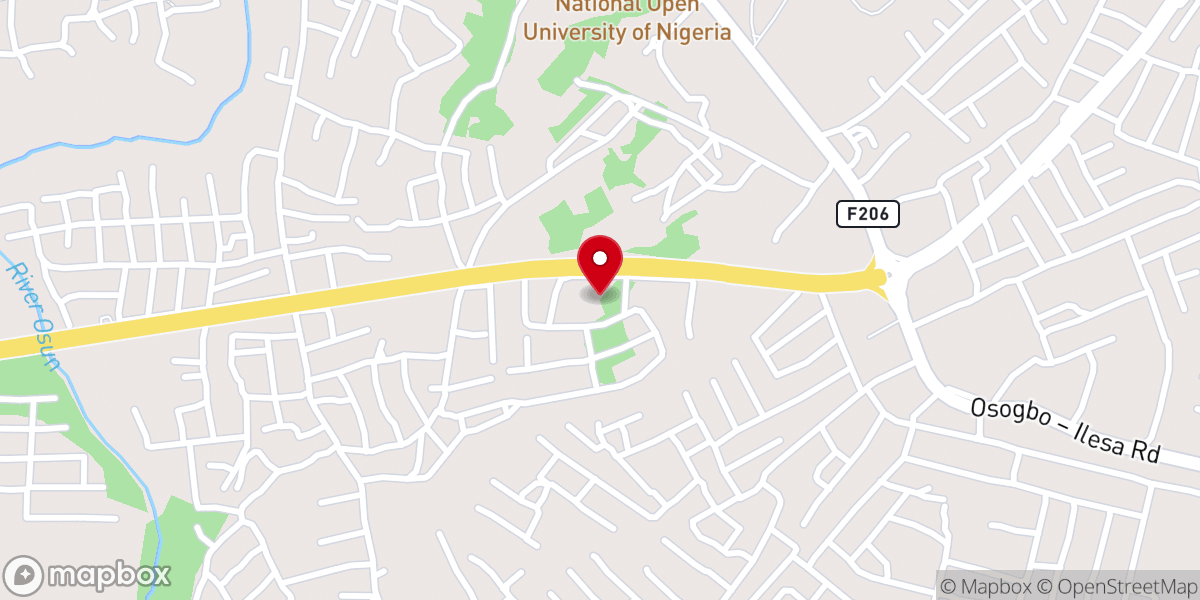 Map showing location of Living Faith Church