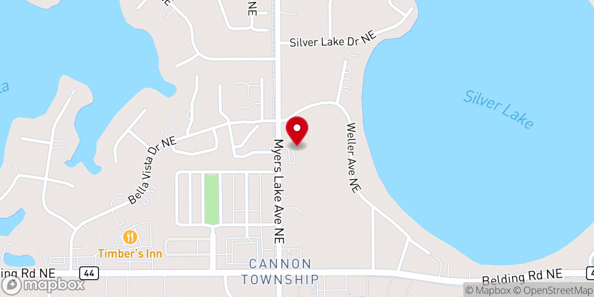 Map showing location of Hope Lutheran Church