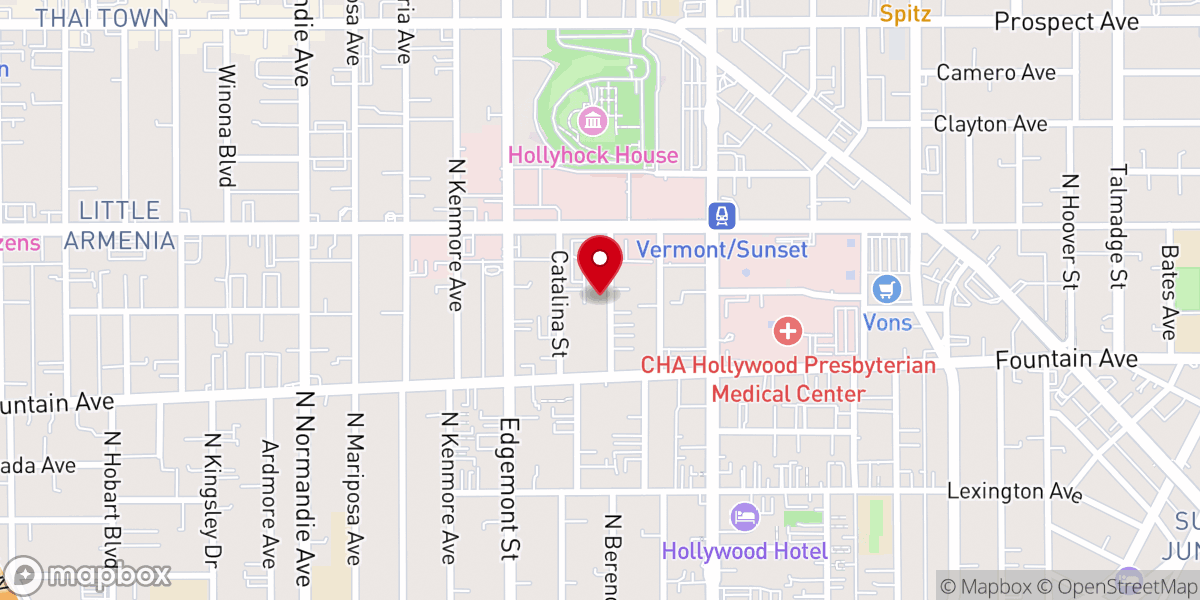 Map showing location of Church of Scientology American Saint Hill Organization
