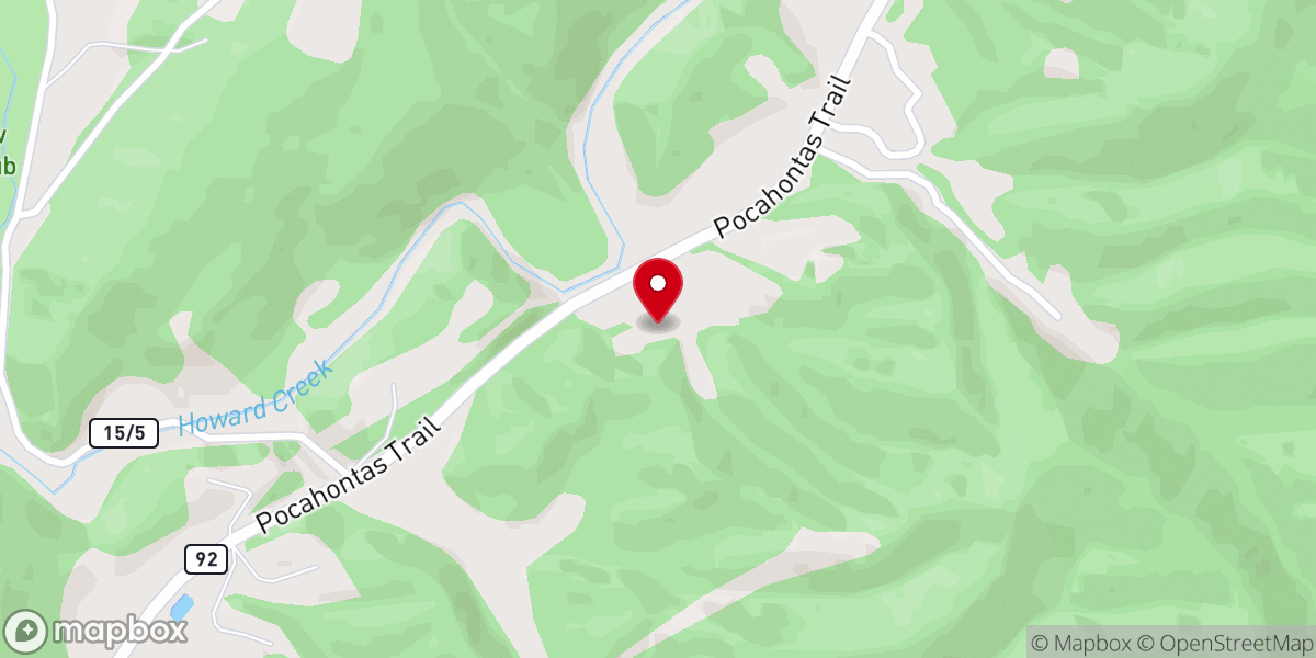 Map showing location of Greenbrier Valley Baptist Church