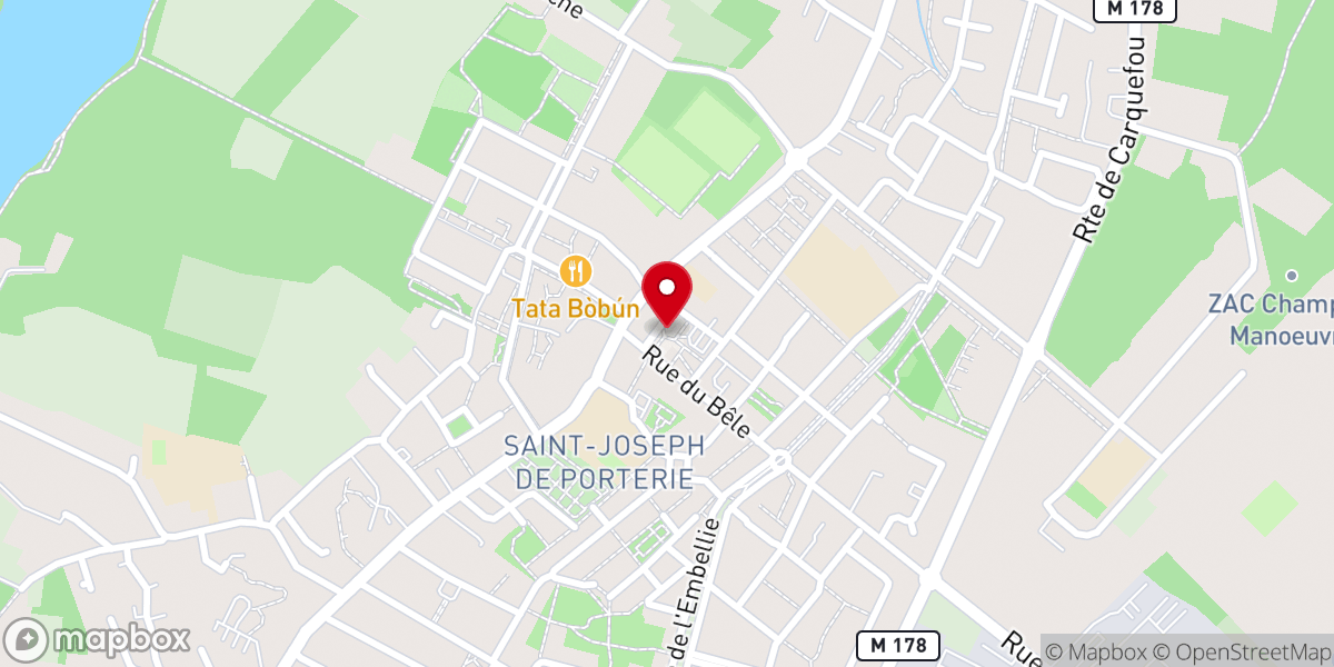 Map showing location of Église Saint Joseph de Porterie