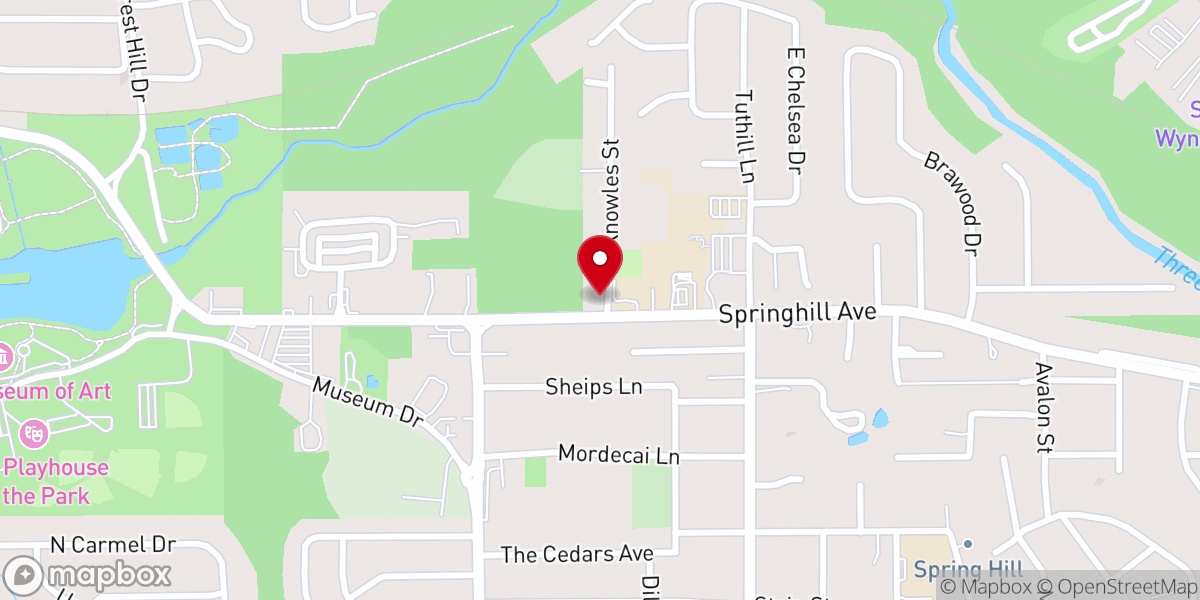 Map showing location of Mount Hebron Church