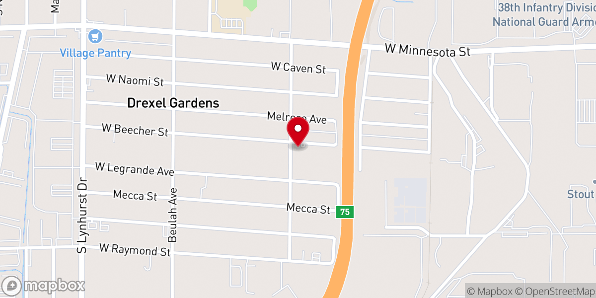 Map showing location of Cherubim & Seraphim Movement Church
