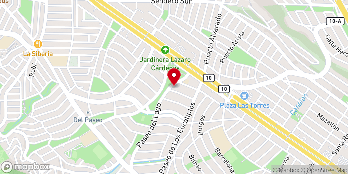 Map showing location of Iglesia Bautista Jezreel