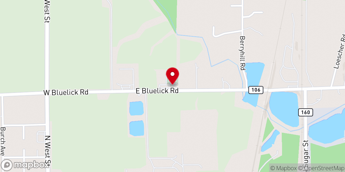 Map showing location of Sugar Creek Church-The Brethren