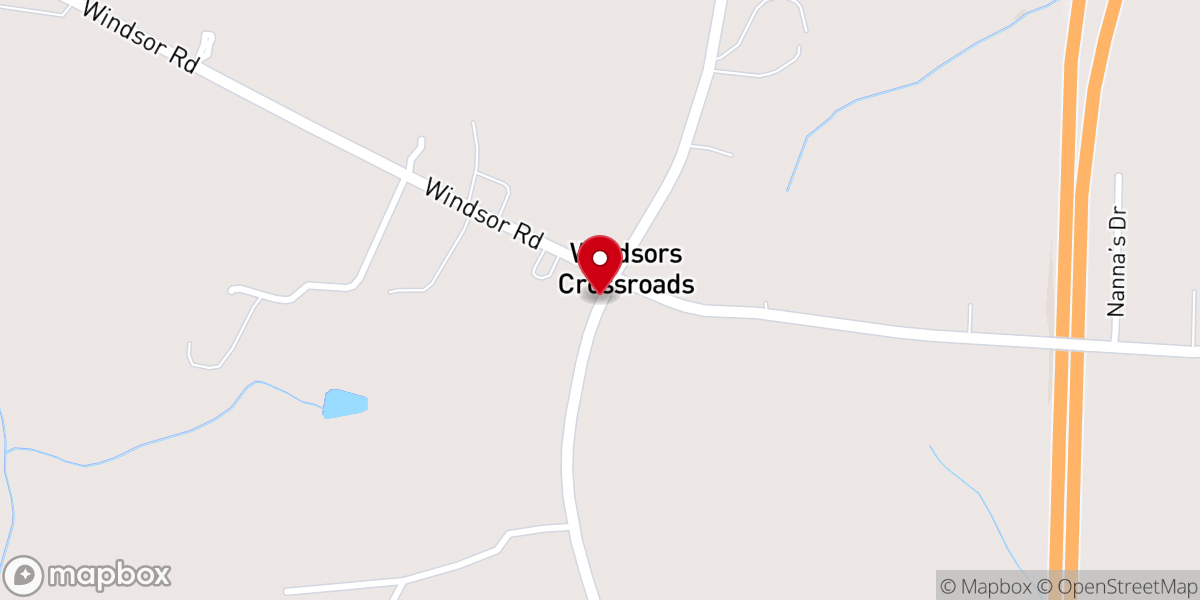 Map showing location of WINDSOR CROSSROADS COMMUNITY BLDG