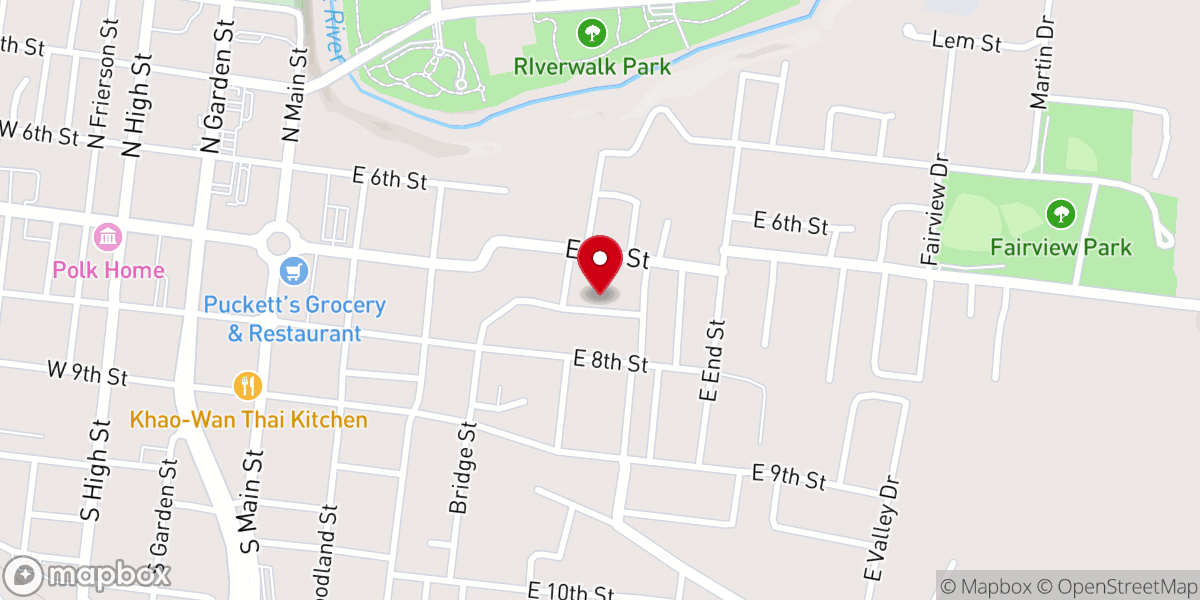 Map showing location of Hannahway Street Original Church