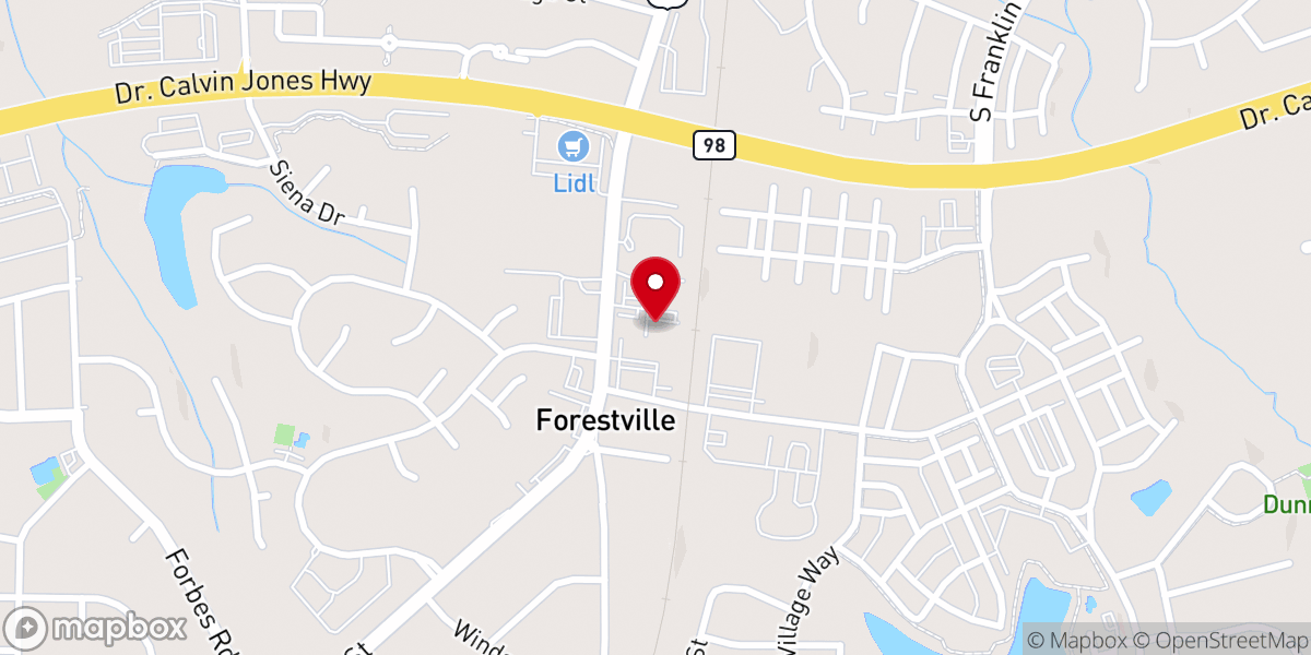 Map showing location of Bethany Community Church