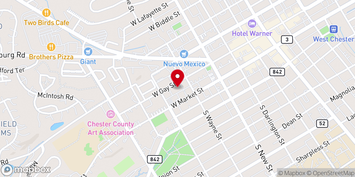 Map showing location of Cornerstone Christian Fellowship - Food Distribution Center