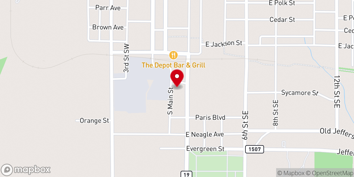 Map showing location of Mount Canaan Baptist Church