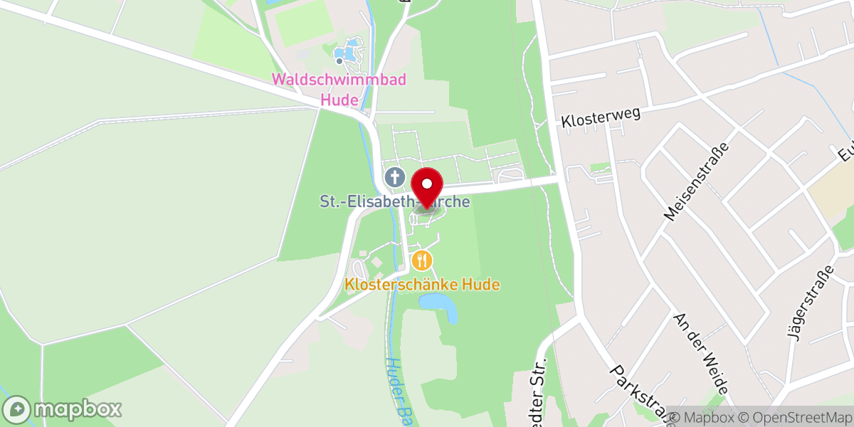 Map showing location of Klosterruine Hude (ehem. Zisterzienserkloster)
