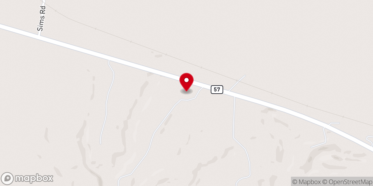 Map showing location of La Grange Presbyterian Church