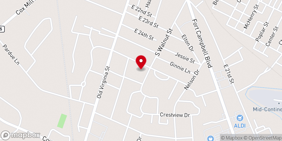 Map showing location of First Christian Church