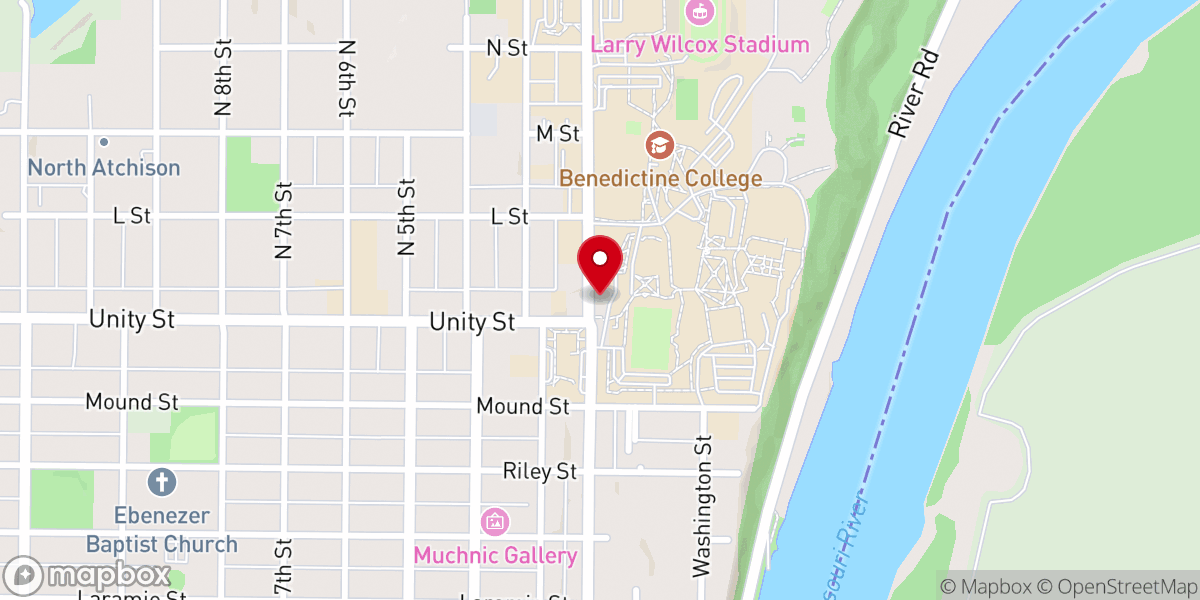 Map showing location of St. Ann Catholic Church