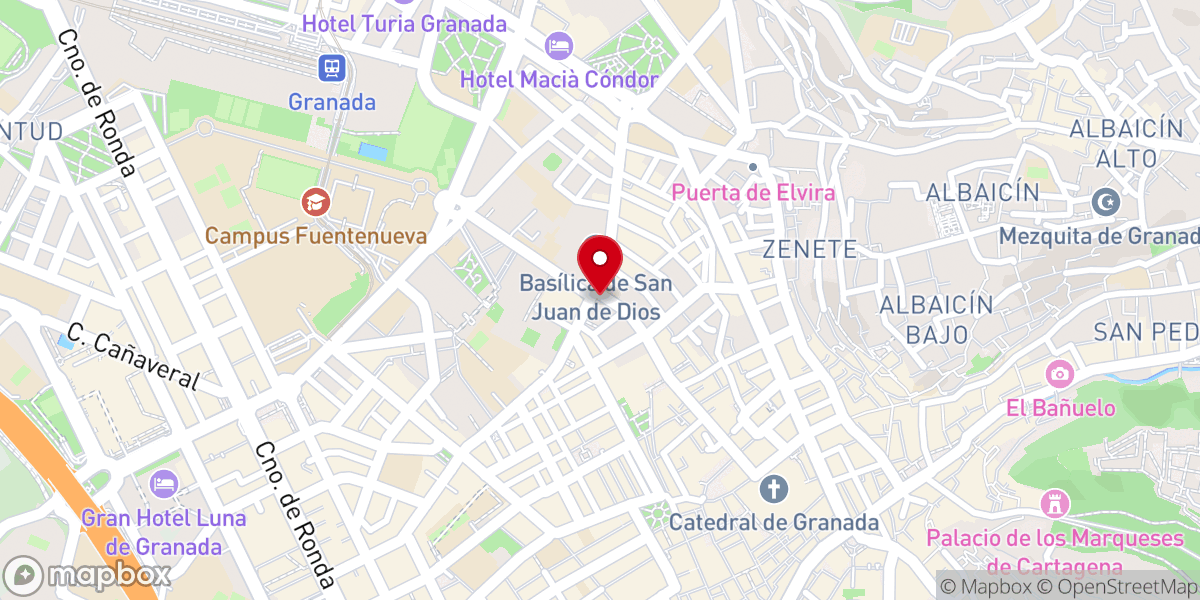 Map showing location of Santuario de Nuestra Señora del Perpetuo Socorro
