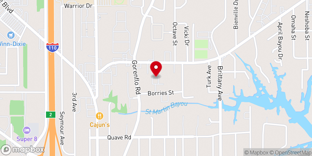 Map showing location of Sacred Heart Catholic Elementary