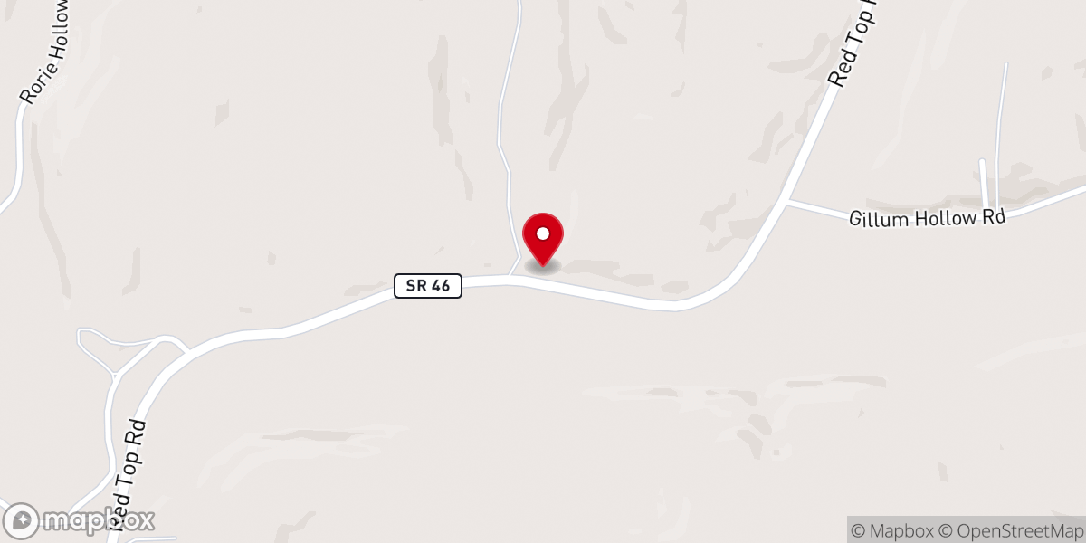 Map showing location of Cross Creek Baptist Church