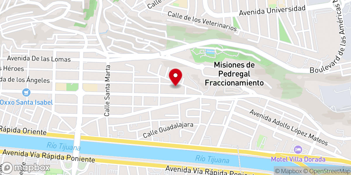 Map showing location of Templo Sendero de La Cruz Iglesia Santa Pentecostes