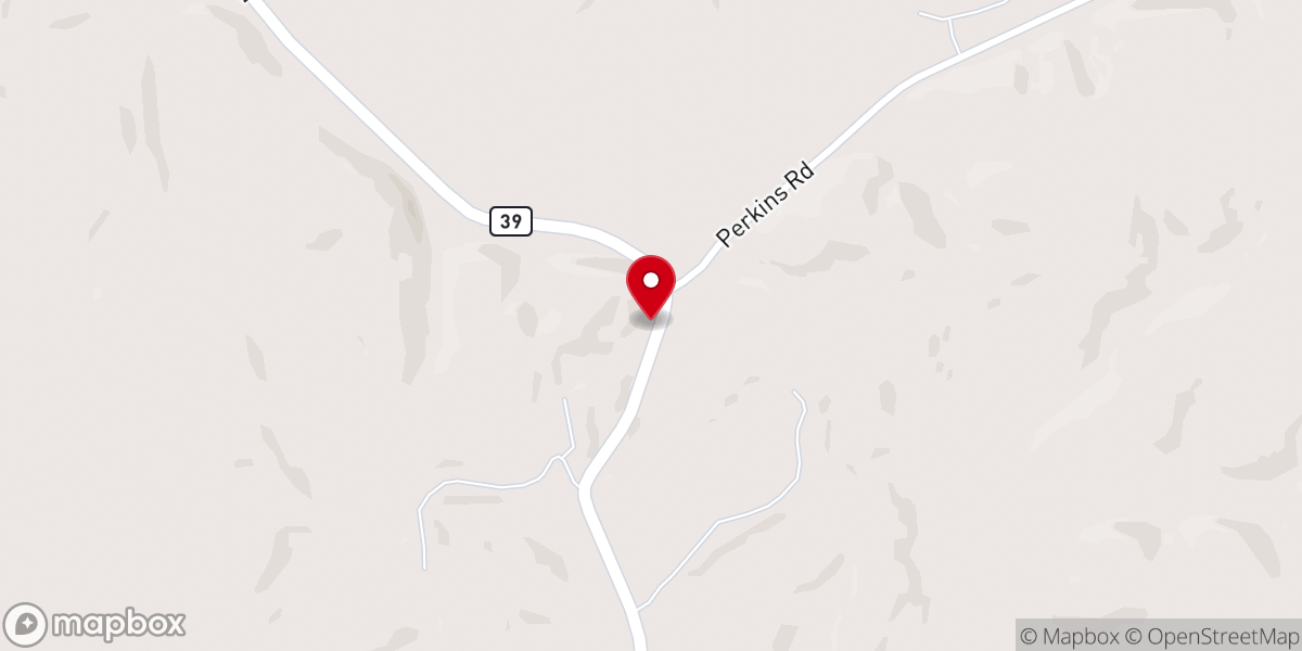 Map showing location of Gilberts Creek Baptist Church