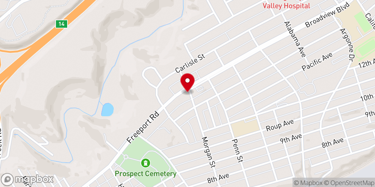Map showing location of St Barnabas Episcopal Church