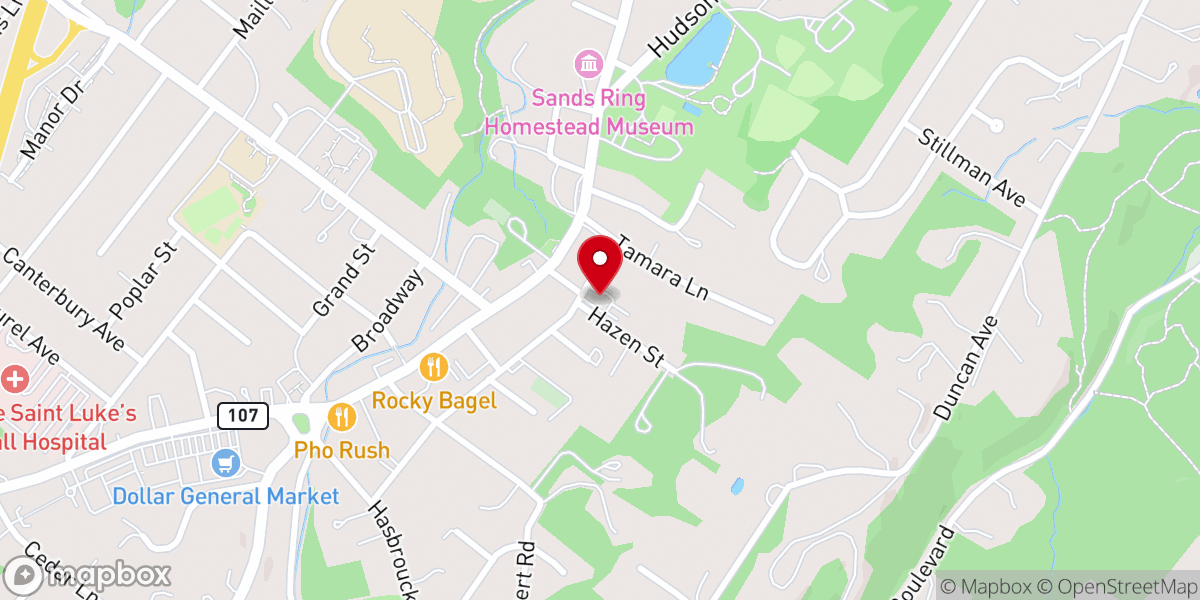 Map showing location of St John's Episcopal Church
