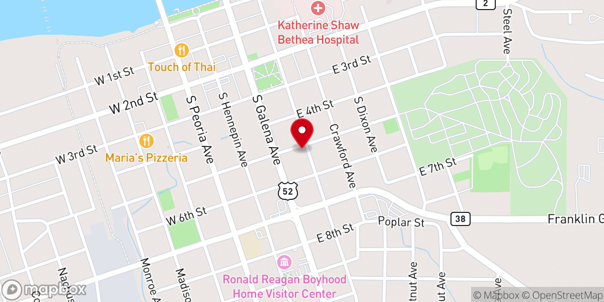 Map showing location of First Church of the Open Bible