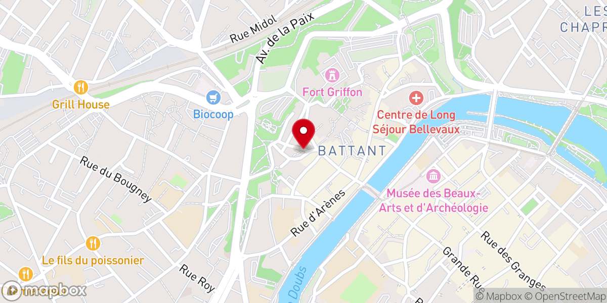 Map showing location of Église Orthodoxe serbe Saint Étienne - Sainte-Marie
