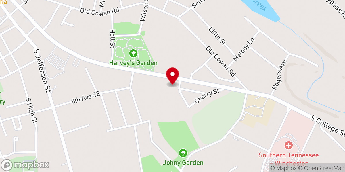 Map showing location of Grace Center of Hope