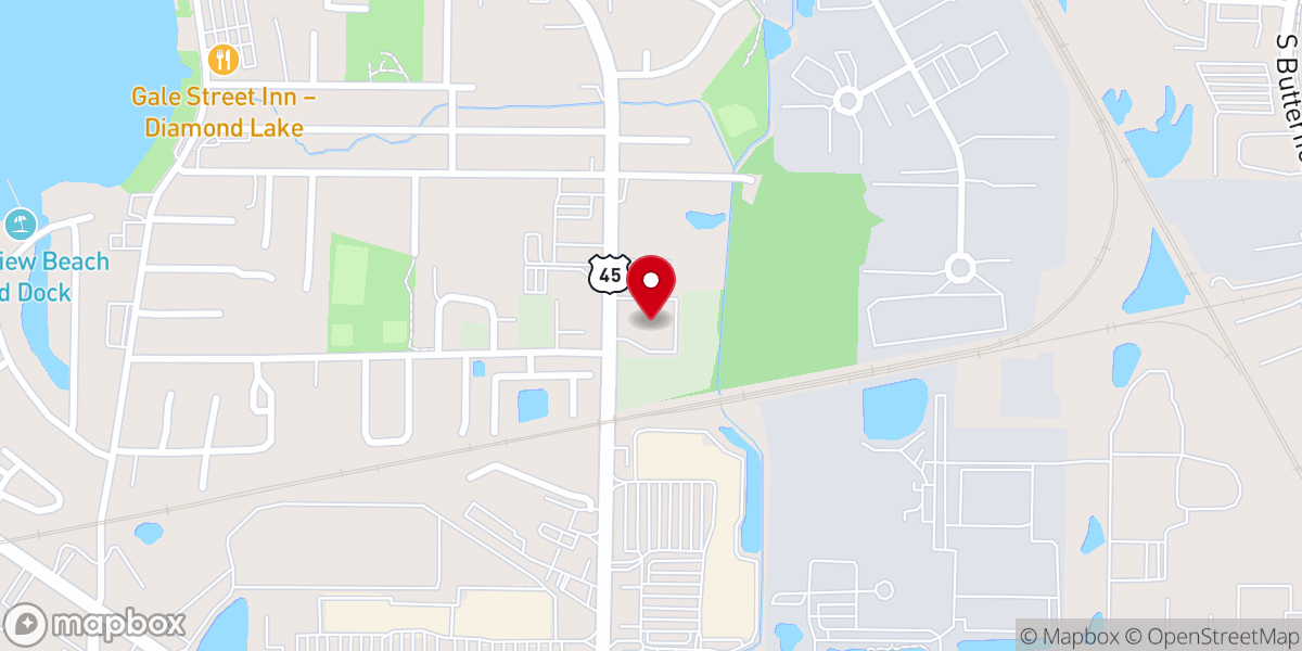 Map showing location of New Life Church