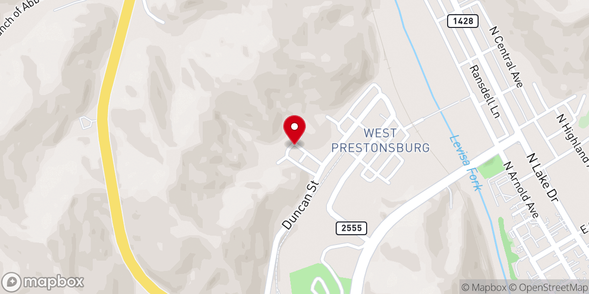 Map showing location of Prestonburg Church Of United Baptist