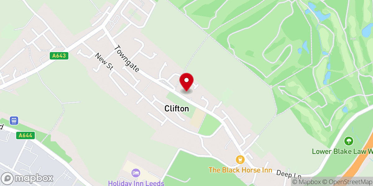 Map showing location of Clifton Methodist Church