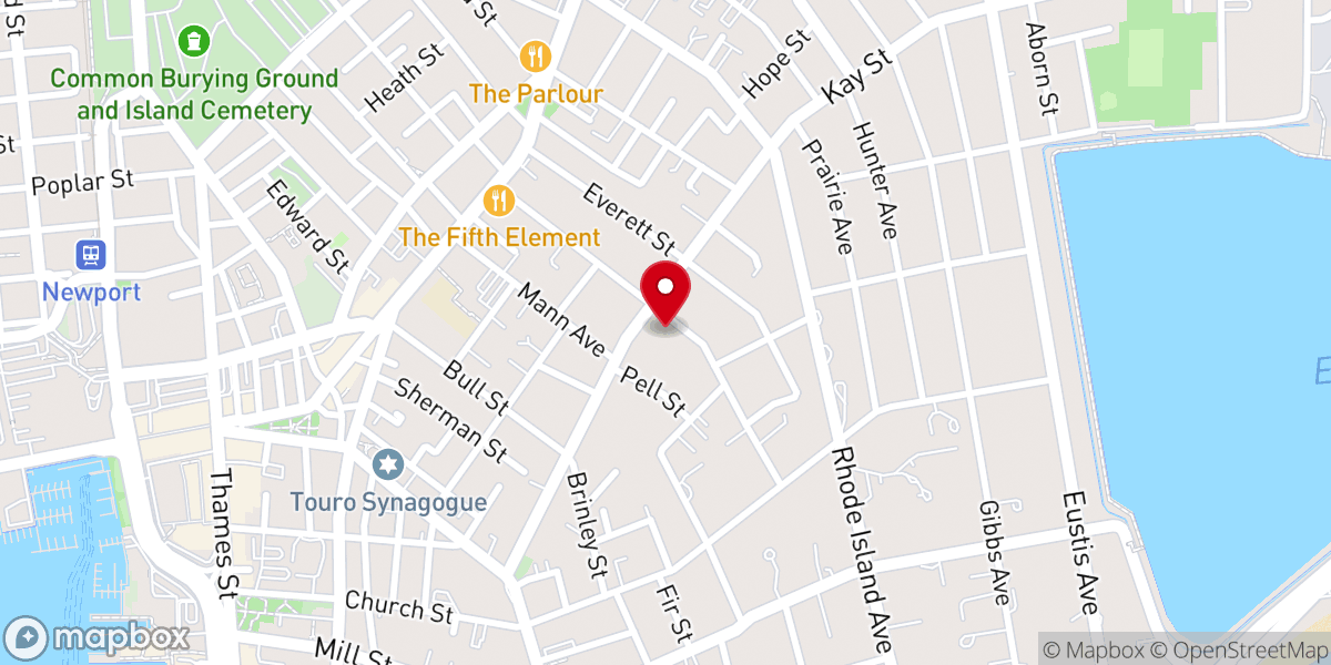 Map showing location of St Paul's Parsonage
