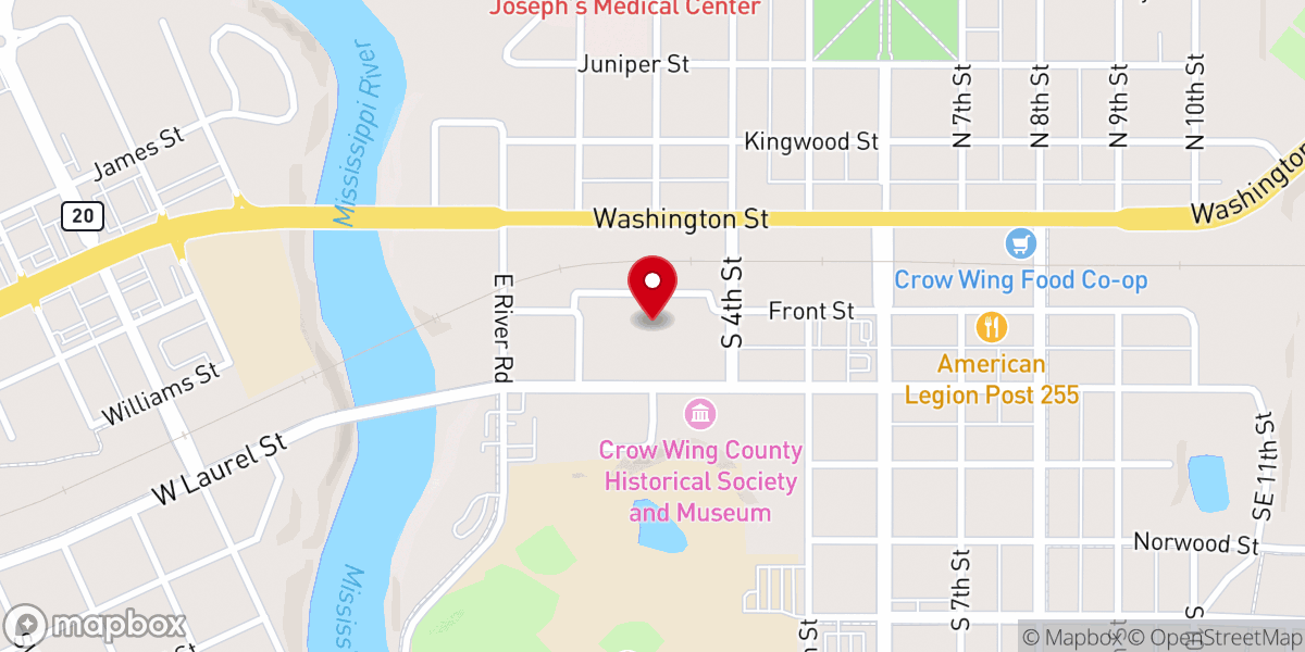 Map showing location of Lakes Area Chaplaincy Inc